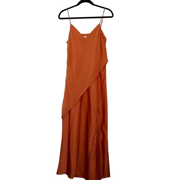 Saunders Chiffon Orange Overlay Dress Sz 6 - Picture 4 of 7